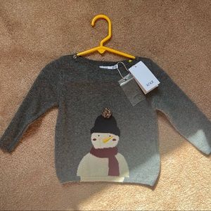 NWT Knot snowman sweater - 12M